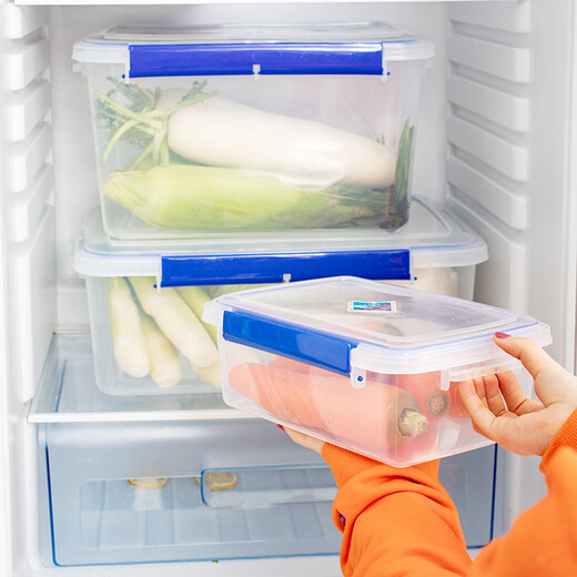 Fengxi Transparent plastic rectangular refrigerator special kitchen commercial seal storage food large fresh-keeping box lift seal model 9901