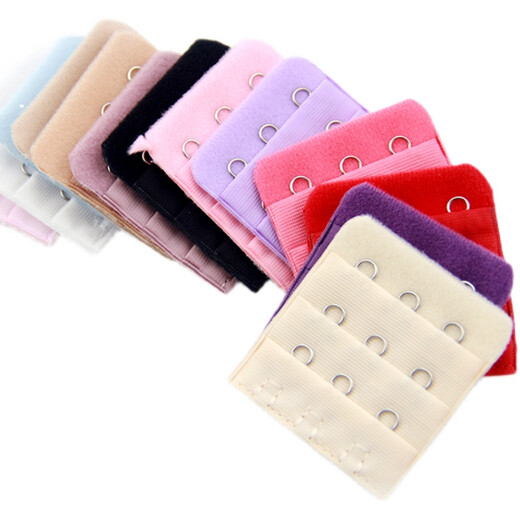 青衣麻相 小3扣内衣加长扣文胸延长扣排扣增长接扣挂钩配件连接扣三排三扣 常规小三扣  黑色2片