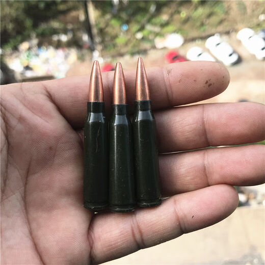 淘老板子弹壳工艺品95真弹壳模型桌面摆件装饰81老兵收藏战友礼品 64黄铜模型3颗