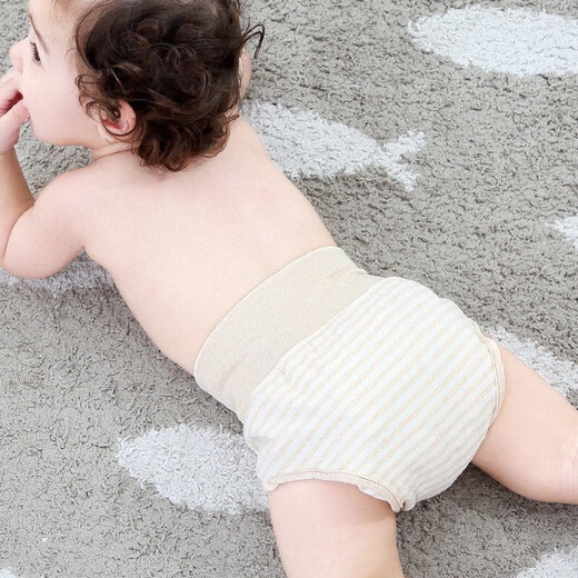 Octubre Mom Pañales Pañales para bebés Palabras impermeables y lavables, fuga lateral, ropa interior de algodón puro para hombres y mujeres, pañales, pañales y armas mágicas. El código M se recomienda para 3-6 meses (12-18 Jin [Jin es igual a 0,5 kg])