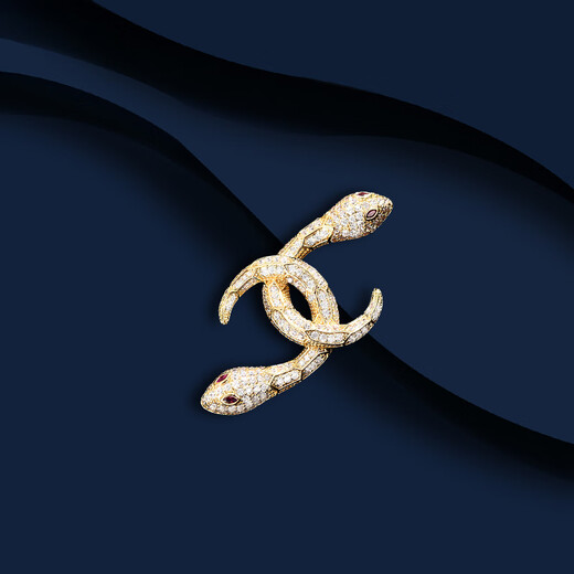 Marco Bizzarri European and American style brooch, fashionable winding snake-shaped brooch, high-end women's high-end light luxury snake animal zodiac corsage, anniversary gift to girlfriend, best friend's birthday, New Year's gift
