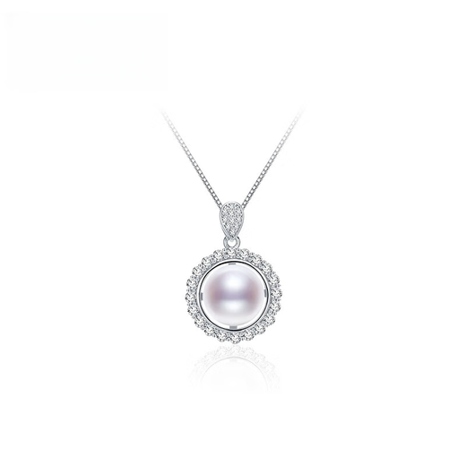 Changcai Yuanqing 925 silver freshwater pearl pendant 10-11mm steamed bun-shaped versatile pendant birthday gift for elders10