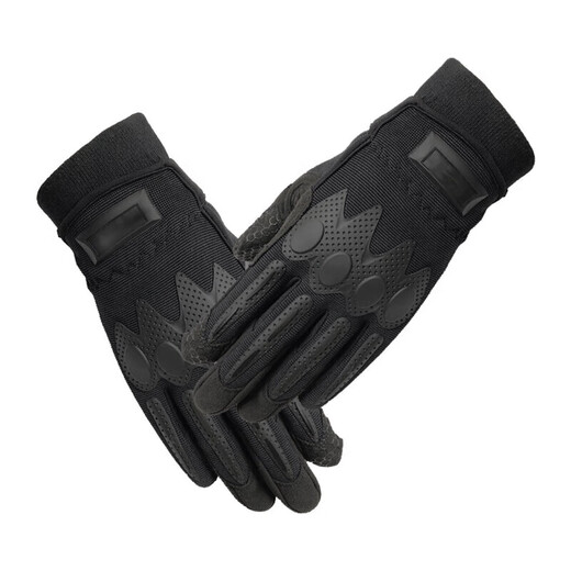 Jihua 3501 Full Finger Tactical Gloves Outdoor Inner Gloves Spring and Autumn Cycling Plus Velvet Warm Touch Screen Gloves Cycling Inner Gloves Black L Inner Full Finger Gloves Medium/L