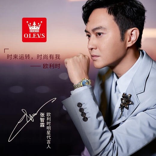 欧利时（OLEVS）瑞士认证十大品牌手表女士全自动机械表简约气质女表轻奢小巧皮带 OLEVS6629女棕皮黑面免费刻字