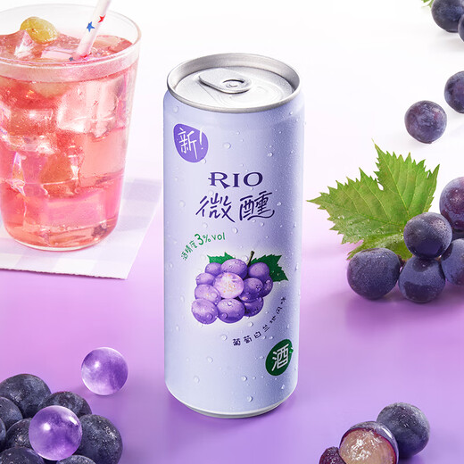 Ruio (Rio) [sélectionnable] Cocktails pré-mélangés, vin étranger à 3 degrés, vin mousseux pour femmes, vin de fruits à faible degré, 330 ml, 330 ml, 24 canettes, saveurs mélangées