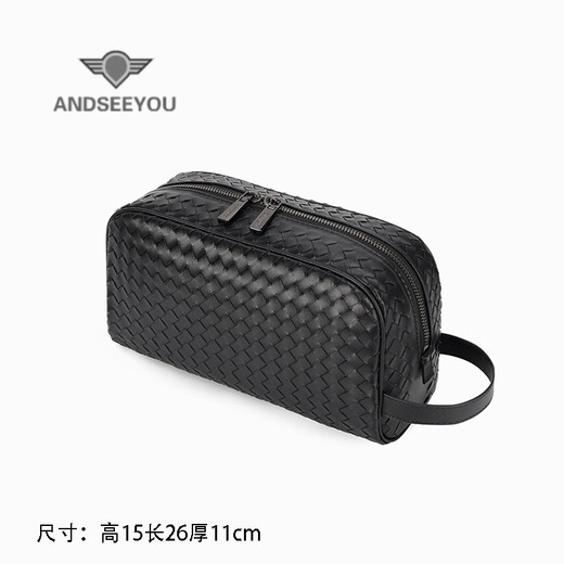 Andseeyou Brand Men's Clutch Sac 2024 Nouveau sac à main à double fermeture éclair à la main Fashion Fashion Mash