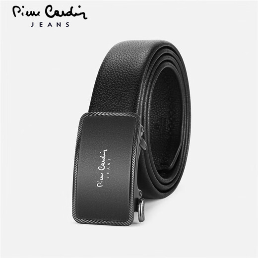 Pierre Cardin Men's Belt, homme véritable cuir de boucle automatique de boucle automatique de boucle intérieure boucle mate d'affaires cadeau d'anniversaire cadeau pour petit ami mari mat