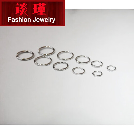 Tanjin Pt950 platinum earrings, solid earrings, platinum fashionable and simple ear bone rings, nose Pt950 platinum small earrings 0.23g*single