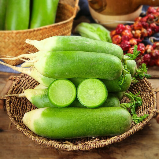 Jingxiansheng authentic Tianjin Shawo radish 9Jin Jin is equal to 0.5kg, single root is more than 300g, landmark style crispy and sweet fruit type, straight from the source