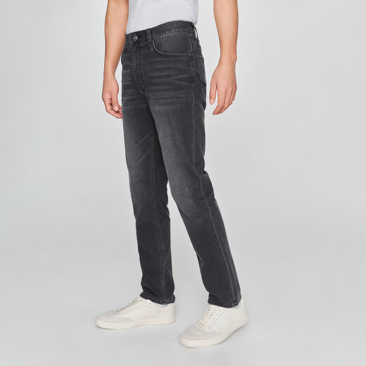Lee [Ende von Zhang Linghe] Coole Hosen 25 Neue Produkt 723 Slim Mid-T-Taist gerade und dünn schwarz-grau-Männer-Jeans Schwarz und Grau 34