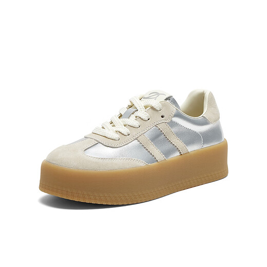 Bestou Frühlings- und Sommereinkaufszentrum Neues Retro dicker Silber Deutsch -Trainingschuhe Frauen Casual Sports Schuhe i9227cm4 Silber/Grau 35