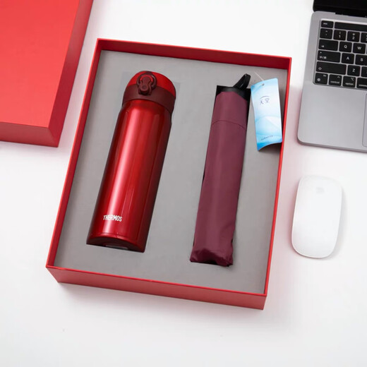 膳魔师保温杯套装/公司礼品定制/活动伴手礼/周年庆纪念品礼物 黑色膳魔师保温杯+手帐本+U盘B款