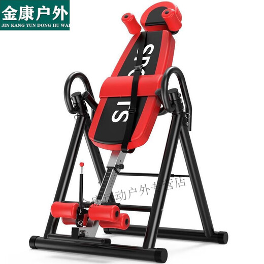 筏芯倒蹬机诺德玛立家用款挂辅助神器拉伸收腹小型健身器材腰颈椎吊 黑红-4泡棉-基础腰垫-可折叠