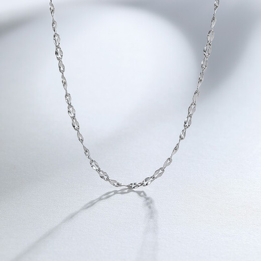 Saturday Fortune (ZLF) PT950 platinum necklace women's classic versatile gold star chain adjustable platinum chain 3.1g 45cm adjustable