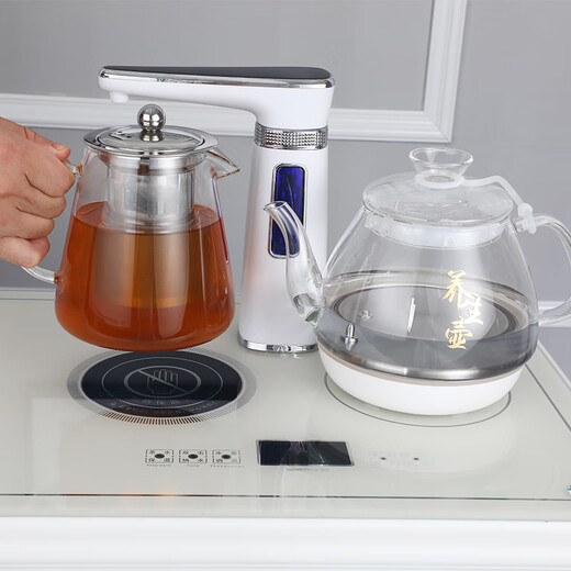笛浪实木茶吧机家用现代欧式高端茶水柜子智能全自动消毒烘干下置立式饮水机餐边柜制冷加热两用茶吧机 全自动9902白色简欧 温热型 制冷+制热+可调温