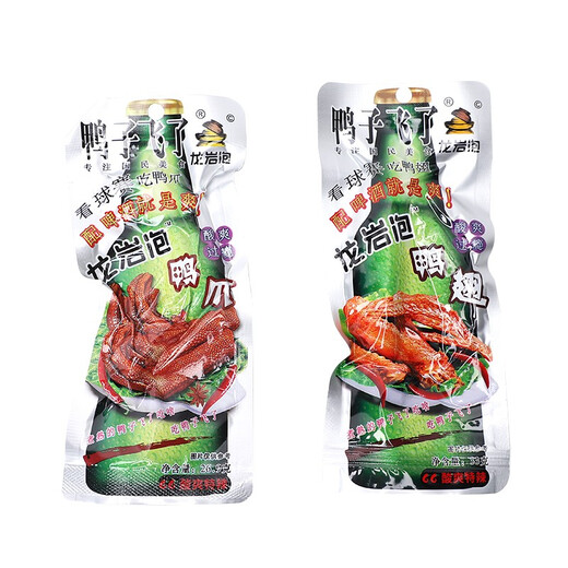 Enten fliegen, longyan eingeweichte Entenkrallen, Entenflügel, würziger Entenfuß, Entenfuß -Snack, würzig