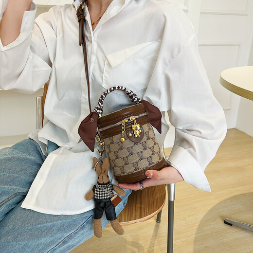 Siazella Bucket Bag маленькая сумка женский новый стиль 2024 модная женская сумка для женского кросса с одной плечой для девочек подарки на день рождения подарки для подруги хаки [подарочная коробка]