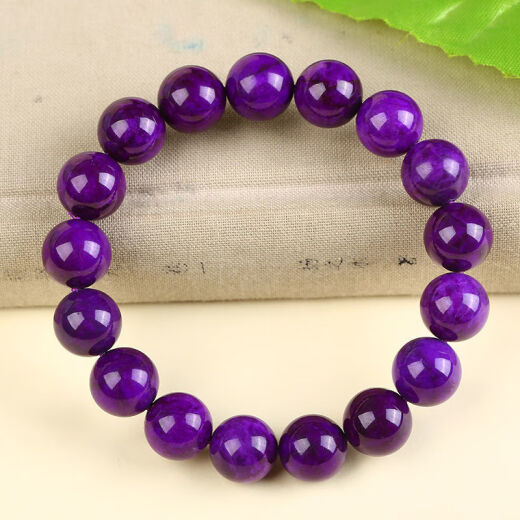 Jiangji Yueshu Steinarmband, Männer und Frauen Kirschblütenpulver Alte Mineral Su ji Rohsteinkristallarmband SN9859 [vier Farben Symbiose 12mm Single Runde]
