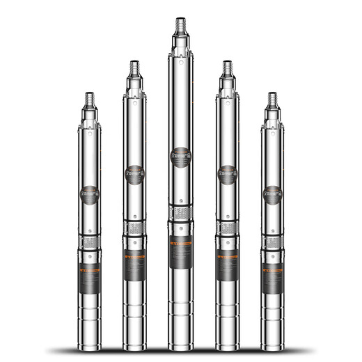 
People's stainless steel deep well pump 220V household well submersible pump high head Shanghai three-phase 380v pump 130DQJ15807 impeller 4KW wire 1 meter