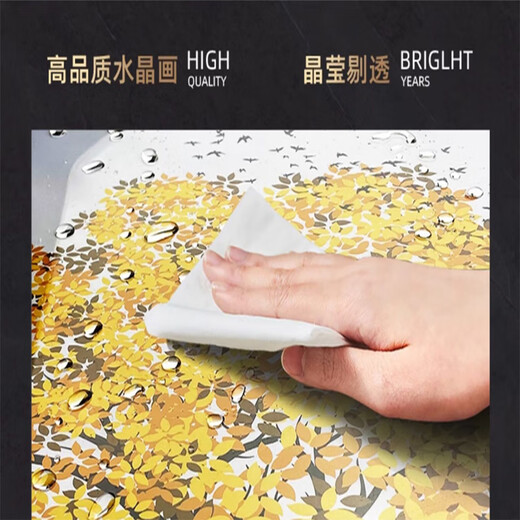 俗写黑色海滩客厅装饰画简约高级感沙发背景墙挂画肌理感海浪风景壁画 T9738 60*80/100*80/60*80三联 铝合金黑框+水晶面【金框备注】