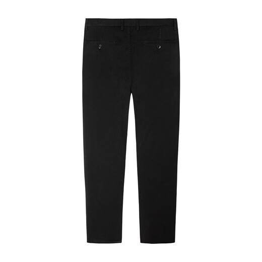 Tanzen mit dem Wolf [Baumwollfunktion bequem] Casual Pendler Mid-T-T-T-Mid-T-T-T-Mid-Waist Dehnung bequeme vielseitige Männerhosen 001 Black 31