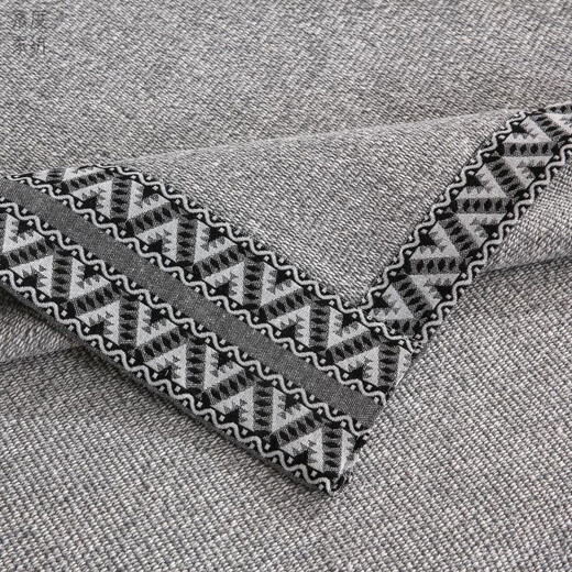 Jingdu new Chinese solid wood sofa cushion cotton and linen thickened sofa cushion 123 combination sofa cover non-slip sofa cushion cover modern Chinese style - gray 110*240cm