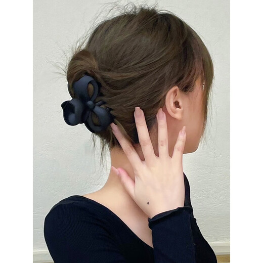 Yubo Workshop Haarnadel Rücken des Kopftemperament Bug Kratzer, kleiner Haarnadel, Internet Celebrity 2021 Neuer Haarnadel -Kopfschmuck schwarzer Schmetterling