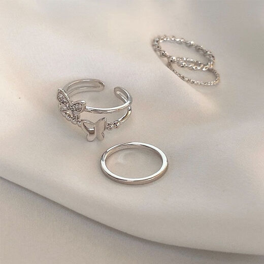 Super fairy butterfly ring versatile niche open index finger ring butterfly 4 pieces