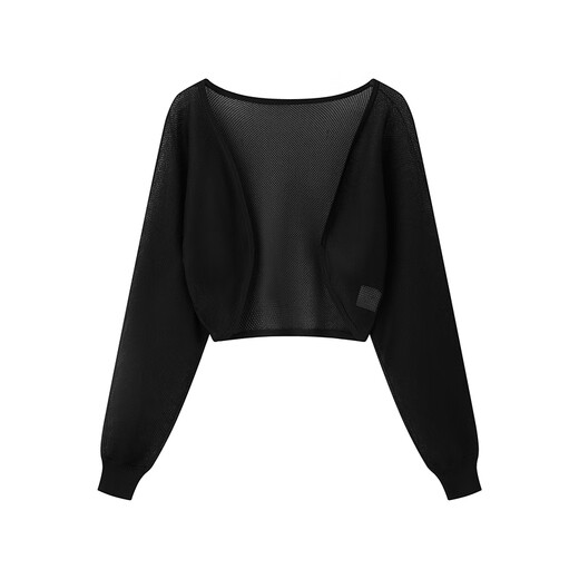 Cardigan Lancet mince des femmes pour femmes pour femmes pour la chemise de climatisation de la chemise de climatisation du style de châle de la chemise de châle Black L