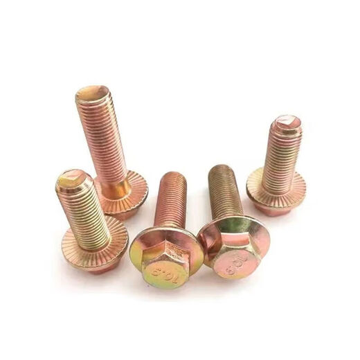 
10.9-level flange surface bolt anti-slip toothed screw M8M10M12M14M16 high-strength color-plated screw with pad 14130 full teeth 1