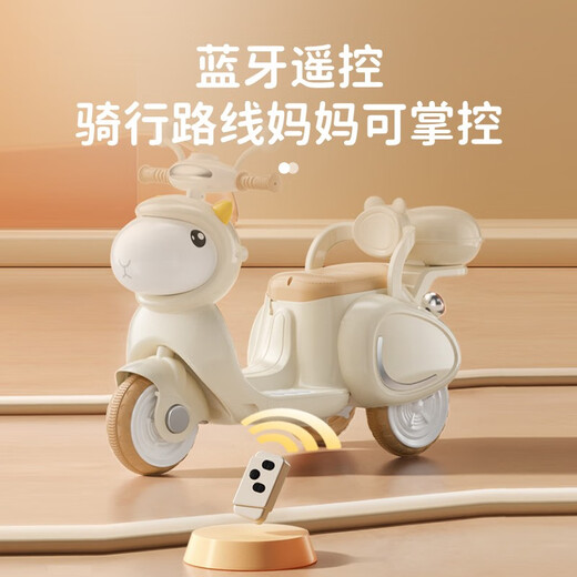 智禄宝儿童电动摩托车儿童摩托车电动车儿童电动车三轮车玩具车可坐人 标配粉|单电单驱+礼包
