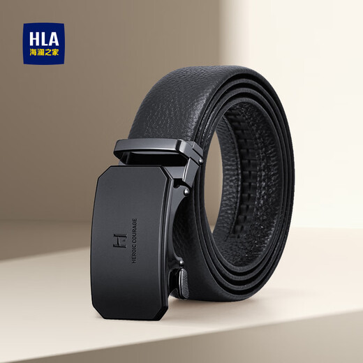Cinturón de Hoilan Home (HLA) para el cinturón de moda automático de la hebilla automática para los hombres para el estilo masculino para el cinturón de novios para el regalo de cumpleaños del padre 2025 Nuevo tendencia modelo de negocios encantador [Top Cower Cow Whide]