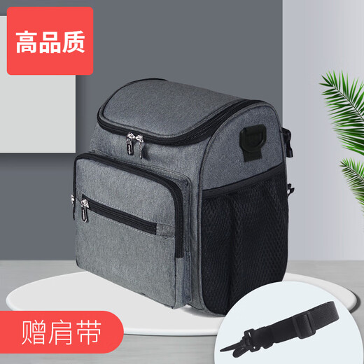厘物遛娃置物袋宝宝溜娃车挂包收纳包婴儿车挂袋防水配件 灰色(升级款+抱婴袋)
