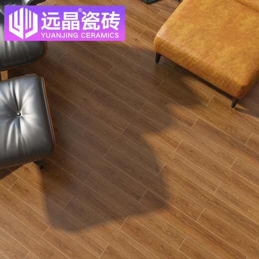 
Yuanjing ceramic tiles 150x900 straight edge all-body wood grain brick imitation solid wood bedroom living room dining floor tiles Nordic anti-slip wear-resistant BJ15915 150x900mm
