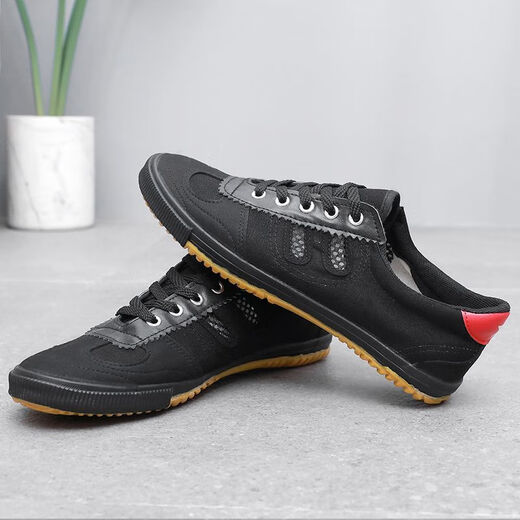 
Pisces Rabbit (SHUAGNYUTU) volleyball shoes beef tendon soles martial arts shoes men and women canvas shoes sports shoes track and field running shoes non-slip breathable wear-resistant main picture model 42 inner length 260