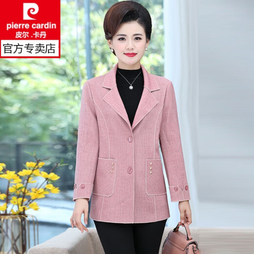 Pierre Cardin 2025 Neue Mutteranzug Jacke im mittleren Alter für Frauen Frühling und Herbst Short Dünn 40 Jahre alt 50 mittleren und älteren Spring Top 983-Khaki 2xl empfohlen 105-120jin [Jin entspricht 0,5 kg]