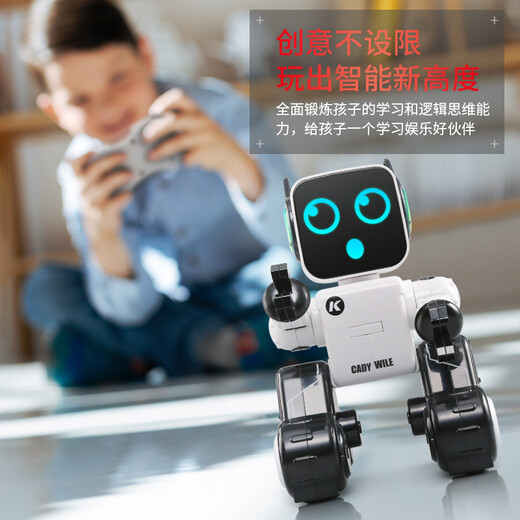 JJR/C-Jungen Geburtstagsgeschenk 6-10 Jahre Kinderspielzeug 8-12 Jahre Mädchen 11 Jahre 15 Jahre Early Education Intelligenter Roboter Cody Weie-K10-White Intelligent Kinderroboter
