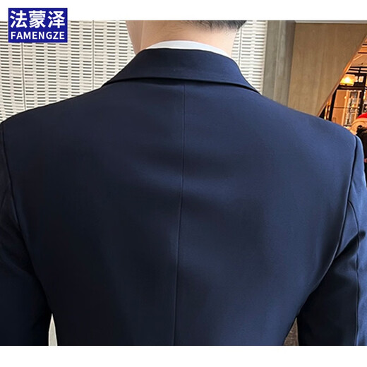 Costume de familière pour hommes Slim Business Casual Suit Professional Small Suit Sweet Men's Mend Marid Robe Men Black Double Button Costume + pantalon + chemise + Big Gift Bag XL / 175 [110-125Jin [Jin est égal à 0,5 kg]]