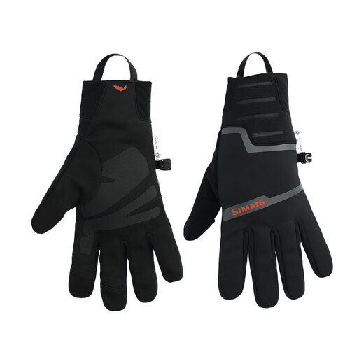 SIMMS sun protection gloves SOLARFLEX fishing special gloves Luya spring, summer, autumn and winter warm wear-resistant comfortable and breathable PG-13794 five-finger gloves black M