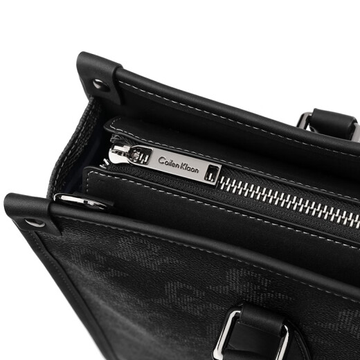 coilenklaon briefcase men's computer large capacity business bag horizontal office handbag casual fashion brand men's bag black 7GW002-5