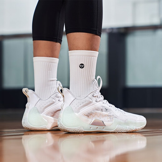 Jordan QIAODAN FANG PRO SE professional practical basketball shoes men's shoes QIAODAN technology rebound shock-absorbing sports shoes men Jordan white/gold (Wu Qian MVP color) 42