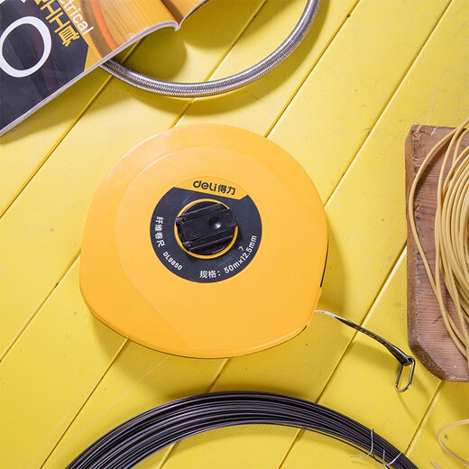 
Deli Tape Ruler Soft Ruler 10m20m30m50mFiber Tape Ruler Box Type Tape Ruler Playground Disc Leather Tape Ruler Telescopic Ruler DL9850 Disc Fiber Ruler 50m