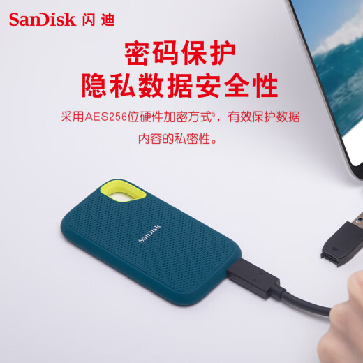 Sandisk 1TB NVME Мобильный твердотельный диск (PSSD) E61 Supreme Speed ​​Spear Perform Edition Songbaiqing SSD Speed ​​Speed ​​1050MB/S Мобильный телефон Прямой подключение к внешнему жесткому диску.