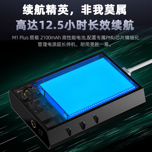 SHANLING M1Plus HD lossless music player MP3 walkie-talkie hifi lossless compact portable DSD decoding two-way Bluetooth silver + 128G memory card