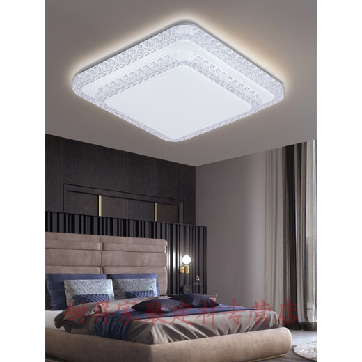 卧室灯2021新款l超大吸顶灯轻奢双层客厅超大圆形房间简约现代灯具 双层直径70cm120瓦三色