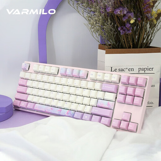 Amilo (Varmilo) Dream Butterfly Series Keyboard Machinery Gift Keyboard Mechanical Keyboard Game Keyboard Capacitive Keyboard Dream Butterfly 87 Key Wired German Cherry Red Axis Without Light