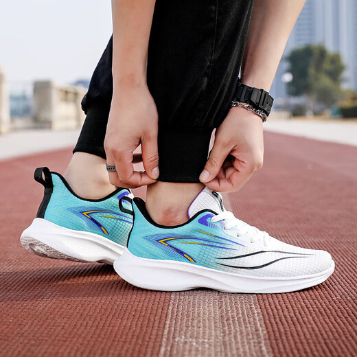 
Warrior sports shoes for men's students outdoor running shoes light casual shoes men's shoes WXY(ZA)-3291 white, blue and yellow 39
