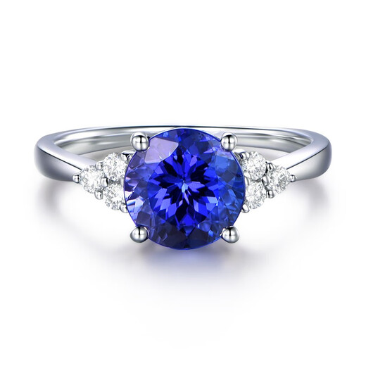 Millai Jewelry 2.6 carat natural tanzanite ring for women 18K gold inlaid diamond diamond ring jewelry custom gift ring number can be customized