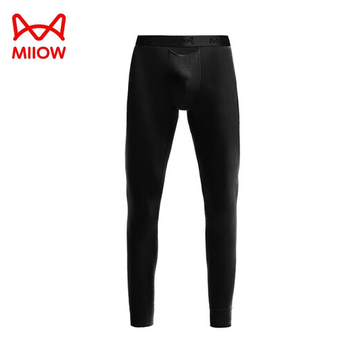Catman Autumn Pants Men's Thin Seamless Tight Modal Warm Pants No Underwear Men's Leggings Single Piece Slim Black 2XL (140-160Jin Jin is equal to 0.5kg)