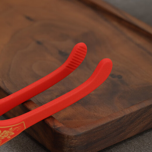 Bifa silicone high-grade stainless steel tea clip non-slip tea cup clip household kung fu tea tweezers tea set accessories set silicone stainless steel tea clip - green